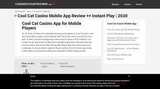 
                            6. ▷ Cool Cat Casino Mobile App Games, Bonuses, Interface