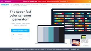 
                            9. Coolors.co - The super fast color schemes generator