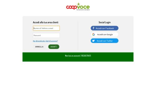 
                            1. Coop Authentication Service - CoopVoce