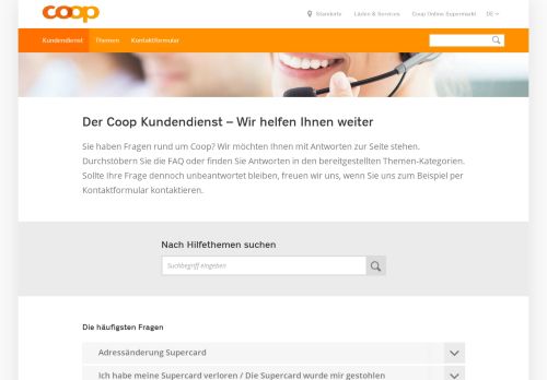 
                            3. Coop Kundendienst