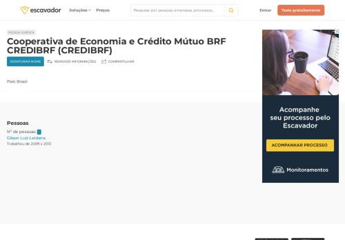 
                            10. Cooperativa de Economia e Crédito Mútuo BRF CREDIBRF | Escavador