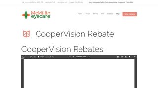 
                            11. CooperVision Rebate | McMillin Eyecare