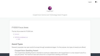 
                            13. CooperVision Science and Technology Award Program