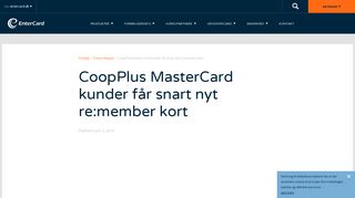 
                            1. CoopPlus MasterCard kunder får snart nyt re:member kort - Entercard.dk
