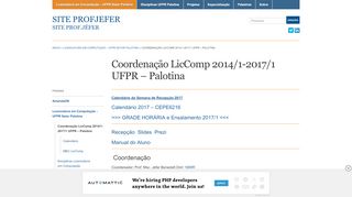 
                            10. Coordenação LicComp 2014/1-2017/1 UFPR – Palotina « Site profjefer