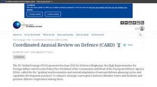 
                            5. Coordinated Annual Review on Defence (CARD) - European External ...