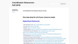 
                            8. Coordinator Resources - Fall 2018 - Google Sites