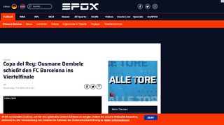 
                            10. Copa del Rey: Ousmane Dembele schießt den FC Barcelona ins ...