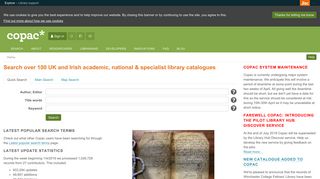 
                            12. Copac National, Academic and Specialist Library Catalogue