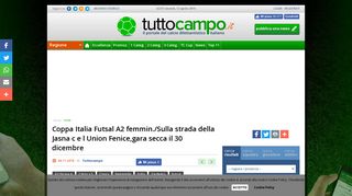 
                            12. Coppa Italia Futsal A2 femmin./Sulla strada della Jasna c e l Union ...