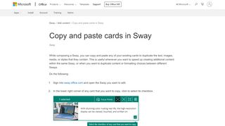 
                            10. Copy and paste cards in Sway - Sway - Office Support - Office 365