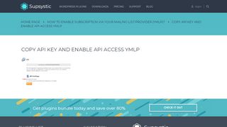 
                            10. Copy API Key and enable API access YMLP - Ultimate WordPress ...
