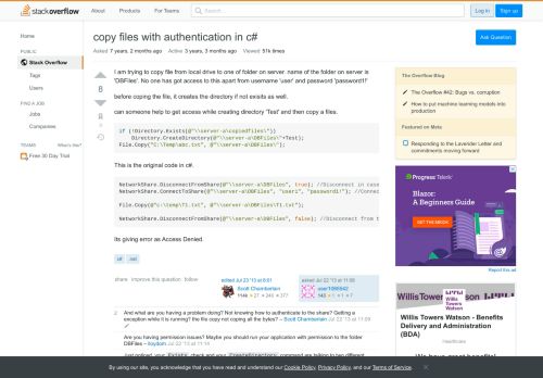 
                            9. copy files with authentication in c# - Stack Overflow