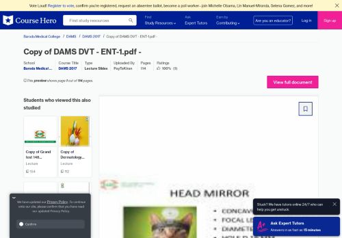 
                            11. Copy of DAMS DVT - ENT-1.pdf - - Course Hero