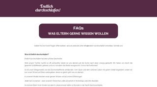 
                            2. Copyright 2016 Endlich durchschlafen! FAQs WAS ELTERN GERNE ...