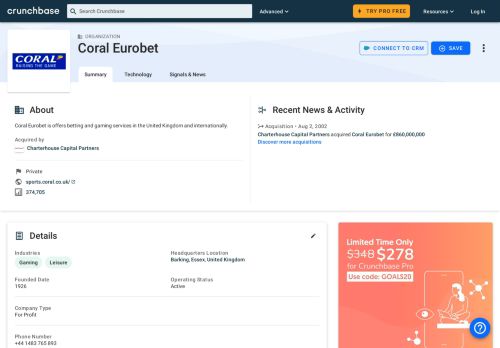 
                            12. Coral Eurobet | Crunchbase