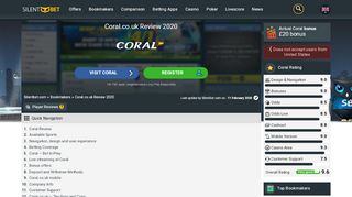 
                            12. Coral.co.uk Review - Sports betting, Casino and Bonuses | Silentbet.net