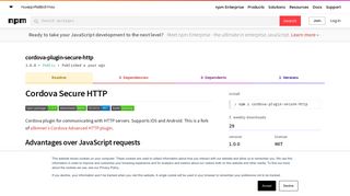 
                            7. cordova-plugin-secure-http - npm