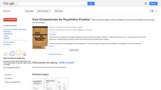 
                            10. Core Competencies for Psychiatric Practice: What Clinicians Need to ...