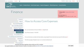 
                            4. Core Login | DCU