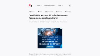 
                            7. CorelDRAW X6 com 80% de desconto – Programa de anistia da Corel ...