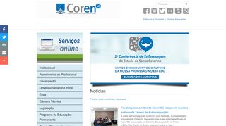 
                            7. Coren/SC - Conselho Regional de Enfermagem de Santa Catarina –
