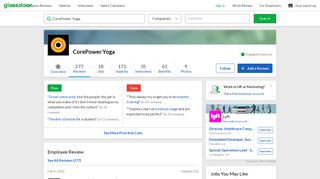 
                            5. CorePower Yoga - Not a good place to work | Glassdoor