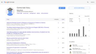 
                            9. Corina Iulia Voicu - Google Scholar Citations