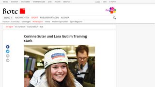 
                            6. Corinne Suter und Lara Gut im Training stark | Weltcup | Bote der ...