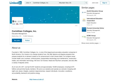 
                            11. Corinthian Colleges, Inc. | LinkedIn