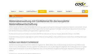 
                            5. CorMaterial - Codx Software AG