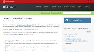 
                            9. Cornell G Suite for Students | IT@Cornell