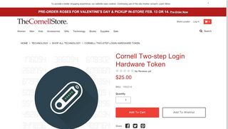
                            10. Cornell Two-step Login Hardware Token - The Cornell Store