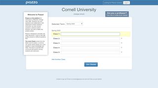 
                            7. Cornell University | Piazza