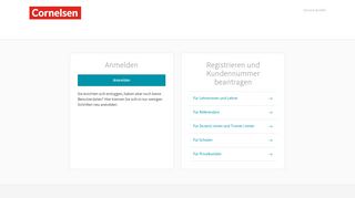 
                            1. Cornelsen Verlag - Login