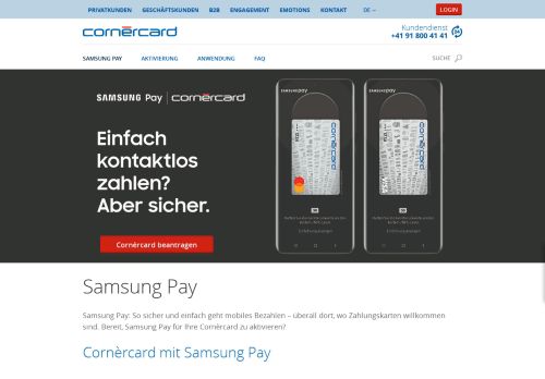 
                            11. Cornèrcard – Samsung Pay