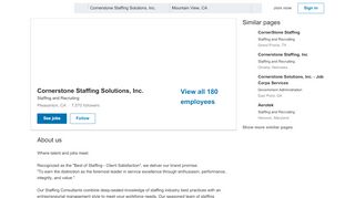 
                            12. Cornerstone Staffing Solutions, Inc. | LinkedIn