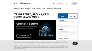 
                            12. Cornèrtrader: Trading on Forex, Stocks, Options, CFD & more