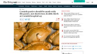 
                            11. Cornish pasties should be made with filo pastry, not shortcrust, health ...
