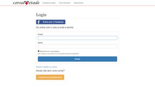 
                            12. Coroa Metade - Login - Acesse a sua conta ou cadastre-se grátis