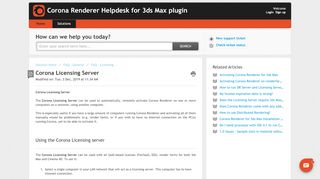 
                            8. Corona Licensing Server : Corona Renderer Helpdesk for 3ds Max ...