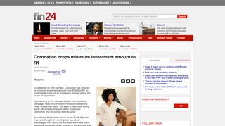 
                            7. Coronation drops minimum investment amount to R1 | Fin24