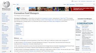 
                            8. Coronation Fund Managers - Wikipedia