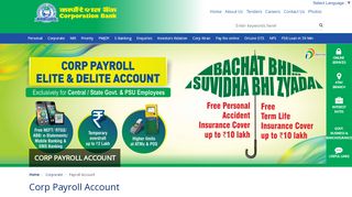 
                            2. Corp Payroll Account | Corporation Bank