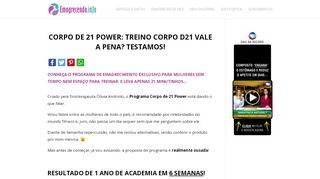 
                            13. Corpo de 21 Power - Corpo D21 Vale a Pena?【TESTAMOS!】