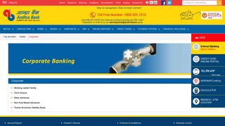 
                            3. Corporate - Andhra Bank