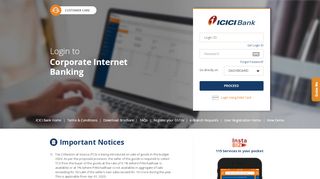 
                            2. Corporate Banking | Login | ICICI Bank Online