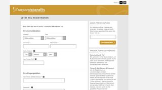 
                            2. corporate benefits GmbH - Firmenkundenplattform | Registrierung