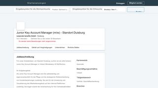 
                            11. corporate benefits GmbH sucht Junior Key Account Manager (m/w ...