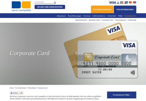 
                            5. Corporate Card » card complete Service Bank AG